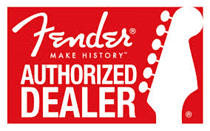 A fender authorized dealer logo is shown.